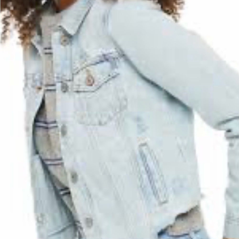 GAP Raw Hem Oversized Denim Jacket